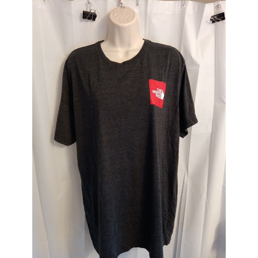 The North Face Short Sleeve Crew Neck "Never Stop Exploring " red block size 2XL